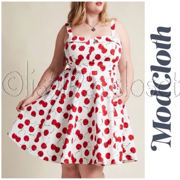 ModCloth iXiA Pull Up a Cherry A-Line Swing Dress - Picture 16 of 16